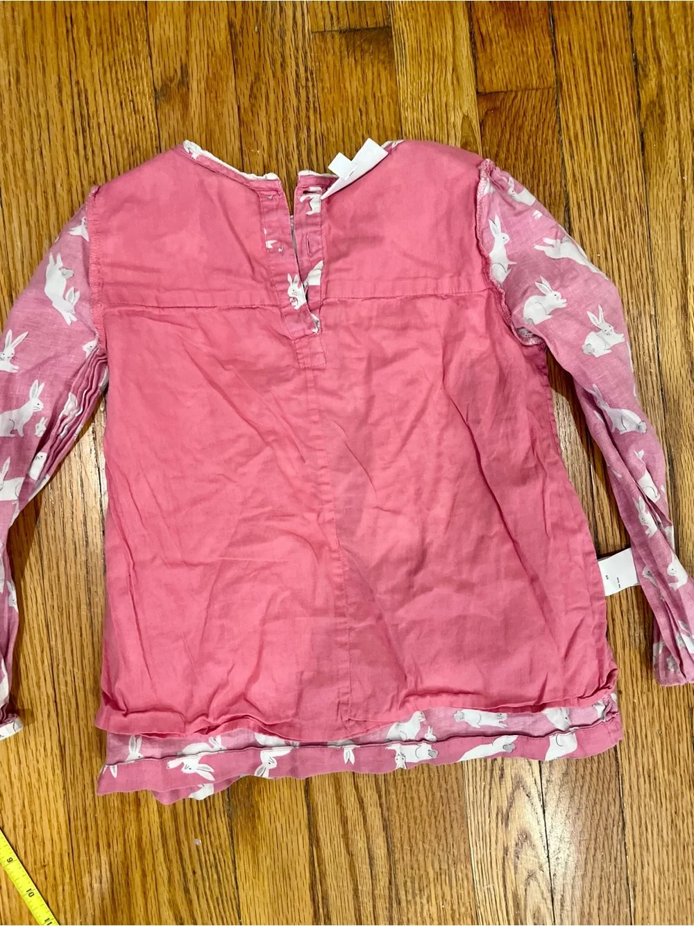Mini Boden Girls Pink Bunny Rabbit Print Cotton Tunic Top 6-7Y 122cm